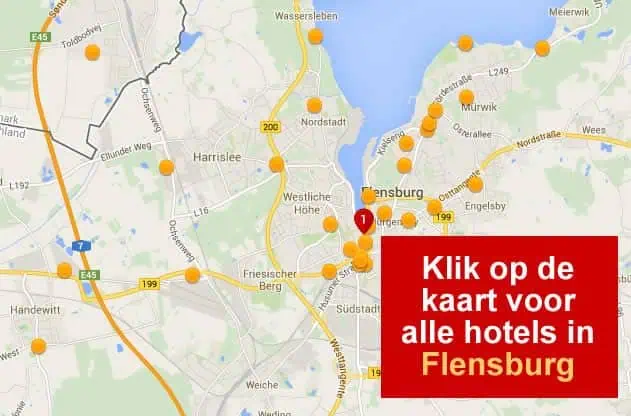 Klik voor de hotelkaart Flensburg A7/E45
