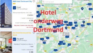 Alle autosnelweghotels onderweg langs de A1, A2, A40, A44 und A45 in de buurt van Dortmund