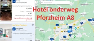 Alle snelweghotels onderweg langs de A8 in de buurt van Pforzheim