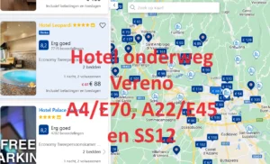 Alle hotels onderweg Verona langs snelwegen A4/E70, A22/E45 en SS12, regio Veneto