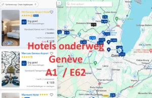 Klik voor alle snelweghotels onderweg langs de A1/E62 in de buurt van Genève, op Google Maps kaart