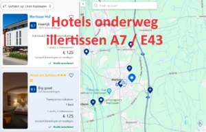 Klik voor alle snelweghotels onderweg Illertissen in de buurt van de A7 / E43, op Google Maps kaart