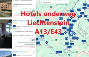 Klik voor alle snelweghotels onderweg langs de A13 / E43, in en in de buurt van Liechtenstein, op Google Maps kaart