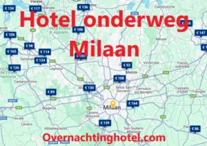 Alle snelweghotels onderweg langs de A1/E35, A4/E64, A7/E62, A8/E62, A9, A35 in de buurt van Milaan, op Google Maps hotelkaart