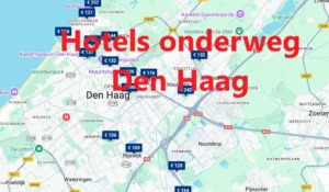 Alle snelweghotels onderweg langs de A4, A12/E30, A13/E19 in de buurt van Den Haag, op Google Maps kaart